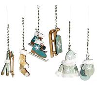 (TG. 14.2 x 11.5 x 2 cm) HEITMANN DECO Ciondolo, Decorazione Invernale da Append