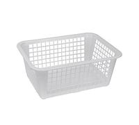 (TG. 14.3 x 36 x 26.6 cm) Metaltex Cestino San Diego in plastica Bianca, Metallo