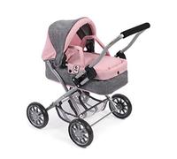 (TG. 14.53x21.85x21.85 in) Bayer Chic- Carrozzina Bambola, Colore Grigio e Rosa,
