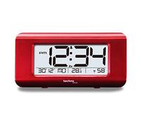 (TG. 14.5x3.8x7.2 cm) technoline WT 197 Orologio Radio, Rosso, 14.5x3.8x7.2 cm -