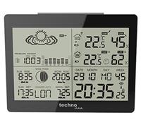 (TG. 14.5x4.5x11 cm) TechnoLine WS 6760 Stazione Meteo, Nero - NUOVO