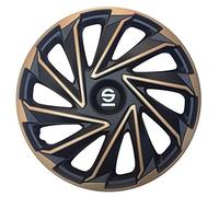 (TG. 14 pollici) Sparco Spc1480Gdbk Set Copricerchi 4 Pezzi Varese 14 Pollici Or