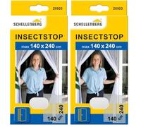 (TG. 140 x 240 cm weiß (Confezione da 2)) Schellenberg 20503 Zanzariera porta f