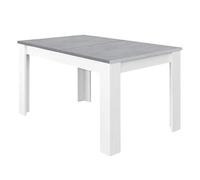 FORES HABITAT Tavolo 140/190x90x78h cm colore Bianco / Cemento - OL4586A Kendra