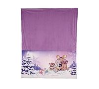 (TG. 140x175) NICI Copertina Cosy Winter 140 x 175 cm Viola Materiale sostenibil