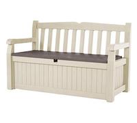 (TG. 140x60x84 cm) Keter Eden Cassapanca, 265 L, Beige/Marrone, 140 x 60 x 84 cm
