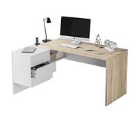 (TG. 145 x 108 x 73 cm) Habitdesign Vanilla B01 Scrivania angolare, Legno ingegn