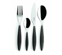 (TG. 15.8 x 7.5 x h25.5 cm) Guzzini 23000022 Set 24 Posate Feeling, Grigio, 15.8