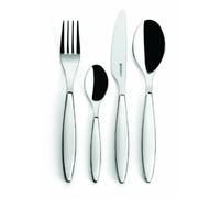 (TG. 15.8 x 7.5 x h25.5 cm) Guzzini Set 24 Posate Feeling, Bianco, 15.8 x 7.5 x