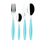 (TG. 15.8 x 7.5 x h25.5 cm) Guzzini Set 24 Posate Feeling, Blu Marino, 15.8 x 7.