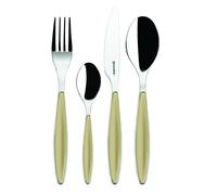 (TG. 15.8 x 7.5 x h25.5 cm) Guzzini Set 24 Posate Feeling, Sabbia, 15.8 x 7.5 x