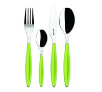 (TG. 15.8 x 7.5 x h25.5 cm) Guzzini Set 24 Posate Feeling, Verde Mela, 15.8 x 7.