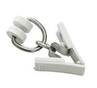 (TG. 15.9x8.8x0.1 cm) Gardinia 115 Anello con Clip, Metallo, Bianco, 15.9x8.8x0.