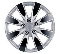 (TG. 15-inch) AutoStyle Set di 4 Copricerchi Arkansas 15 Pollici Argento/Gunmeta