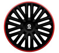 (TG. 15 pollici) Sparco Spc1585Bkrd Set Copricerchi 4 Pezzi Bergamo 15 Pollici N