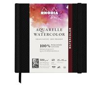 (TG. 15 x 15 cm) RHODIA TOUCH 116160C - taccuino acquerello 100% cotone 300g/m²