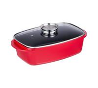(TG. 15 x 39,5 x 22 cm) Relaxdays Pirofila da Forno con Coperchio, Teglia 5 L, P