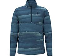 (TG. 152) Odlo Bambini Maglia a maniche lunghe con zip ROY GRAPHIC - NUOVO