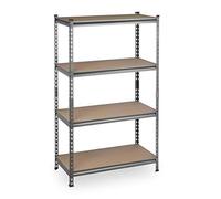 (TG. 153 x 91 x 46 cm) Relaxdays Scaffali in Metallo, 4 Ripiani, Fino a 1440 kg,