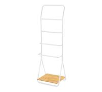 (TG. 156.5 x 40 x 51 cm) Wenko Portasciugamani Verona bianco con 4 aste, Metallo