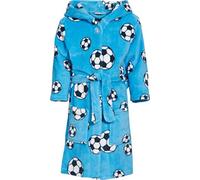 (TG. 158-164) Playshoes Kuschelweicher Fleece Morgenmantel Fußball Capo d'Abbig