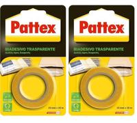 (TG. 15mmx10m (Confezione da 2)) Pattex Biadesivo Trasparente Universale, Basso