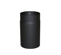 (TG. 15x0.2x25 cm) Kamino-Flam Tubo Lineare per Stufa, Acciaio, Nero, 15x0.2x25