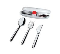 (TG. 16,5 cm x 5,0 cm; Altezza: 3,5 cm) Alessi Food Set Di Posate Da Viaggio, Ac