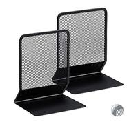 (TG. 16,5 x 13 x 10,5 cm) Relaxdays Reggilibri, Set 2 Pezzi, Supporto Ferma Libr