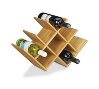(TG. 16.5 x 47 x 31.5 cm) Relaxdays Cantinetta in Bambù, Scaffale Portavino per