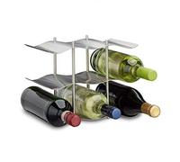 (TG. 16.5x27x22 cm) Relaxdays portabottiglie per 9 Bottiglie, Moderno Design in