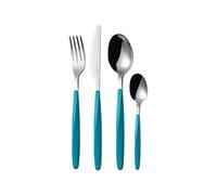 (TG. 16.8 x 7.5 x h25.5 cm) Guzzini Set 24 Posate My Fusion, Blu Opaco, 16.8 x 7