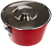 (TG. 16 cm) IBILI FLANERO con TAPA Y CIERRE Venus 16 CMS, Silicone, Nero/Rosso/T