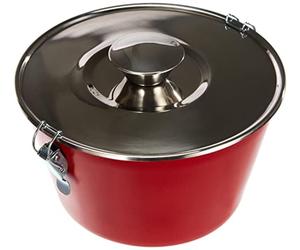(TG. 16 cm) IBILI FLANERO con TAPA Y CIERRE Venus 16 CMS, Silicone, Nero/Rosso/T