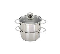 (TG. 16 cm) Krüger Vaporiera in acciaio INOX 16 cm, colore: Argento - NUOVO