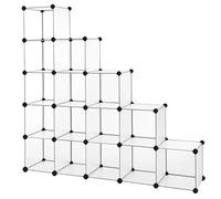 (TG. 16 Cubi) SONGMICS Guardaroba Modulare Armadietto Scaffale Mobiletto a 16 Cu