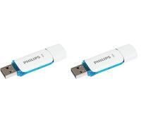 (TG. 16 GB (Confezione da 2)) Clé USB Philips Snow 2.0 16 Go Blanc et Bleu (Con