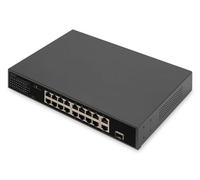 (TG. 16-porte + Uplink: 2x RJ45 + 1x SFP) DIGITUS switch di rete Fast Ethernet P