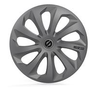 (TG. 16") SPARCO SPC1670GR Coperchio Circolare Sicilia, Grigio, 16", Set di 4 -
