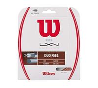(TG. 16) Wilson WRZ949730 Corda da Tennis Duo Feel, 12.2 m, Corda Ibrida Luxilon