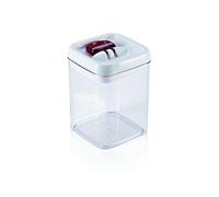 (TG. 1600ml) Leifheit 31204 Barattolo Quadrato, Multicolore (Red/Transparent/Whi