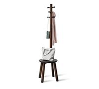 (TG. 165 x 50 x 50 cm) Umbra Pillar Attaccapanni verticale, Legno di hevea, Nero