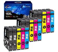 (TG. 16XL) Uniwork 16XL 15-Pack Compatibile per Cartucce Epson 16 XL per WorkFor
