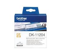 (TG. 17 x 54 mm) Brother DK-11204 Etichette Multiuso, Nero/Bianco, 400 Pezzi - N