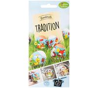 (TG. 17 x 8 x 0,1 cm) Heitmann Eierfarben - Banderole Tradition - 12 maniche in