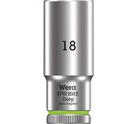 (TG. 18.0 mm) Wera 05004540001 Chiave a Bussola 3/8", Verde Luminoso, 18.0 mm -