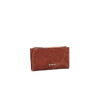 (TG. 18.5) Desigual Mone_Dejavu Ines, Portafoglio Bi-Fold Donna, Marrone, 18.5 -