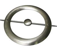 (TG. 18 cm) Gardinia Anello Decorativo Inox con Asta e calamita, 18 cm, Steel, A