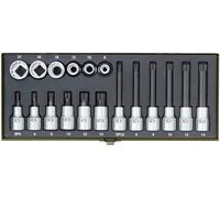 (TG. 18 Pieces) Proxxon 23296 - Set di chiavi a bussola speciali per viti a test