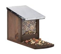 (TG. 18 x 12 x 25 cm) relaxdays Mangiatoia per Scoiattoli in Legno e Tettuccio M